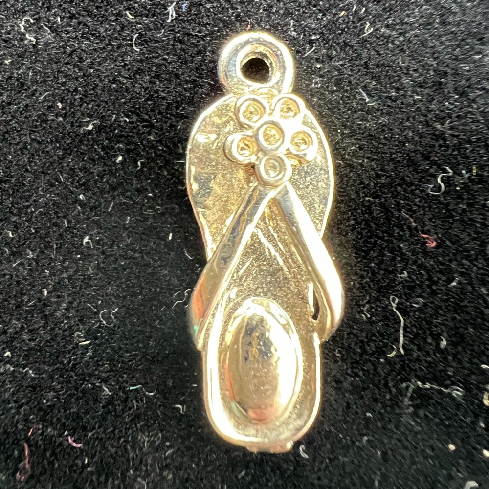 Brand New-Silver Flip Flop Charm